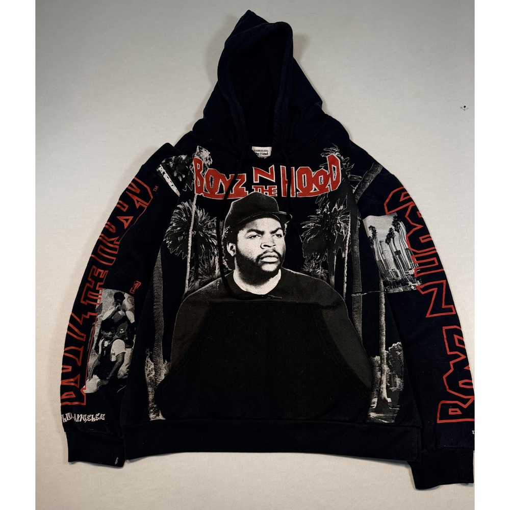 Boyz N The Hood Hoodie Sweatshirt Mens XL Black Pullover Graphic Movie Freeze